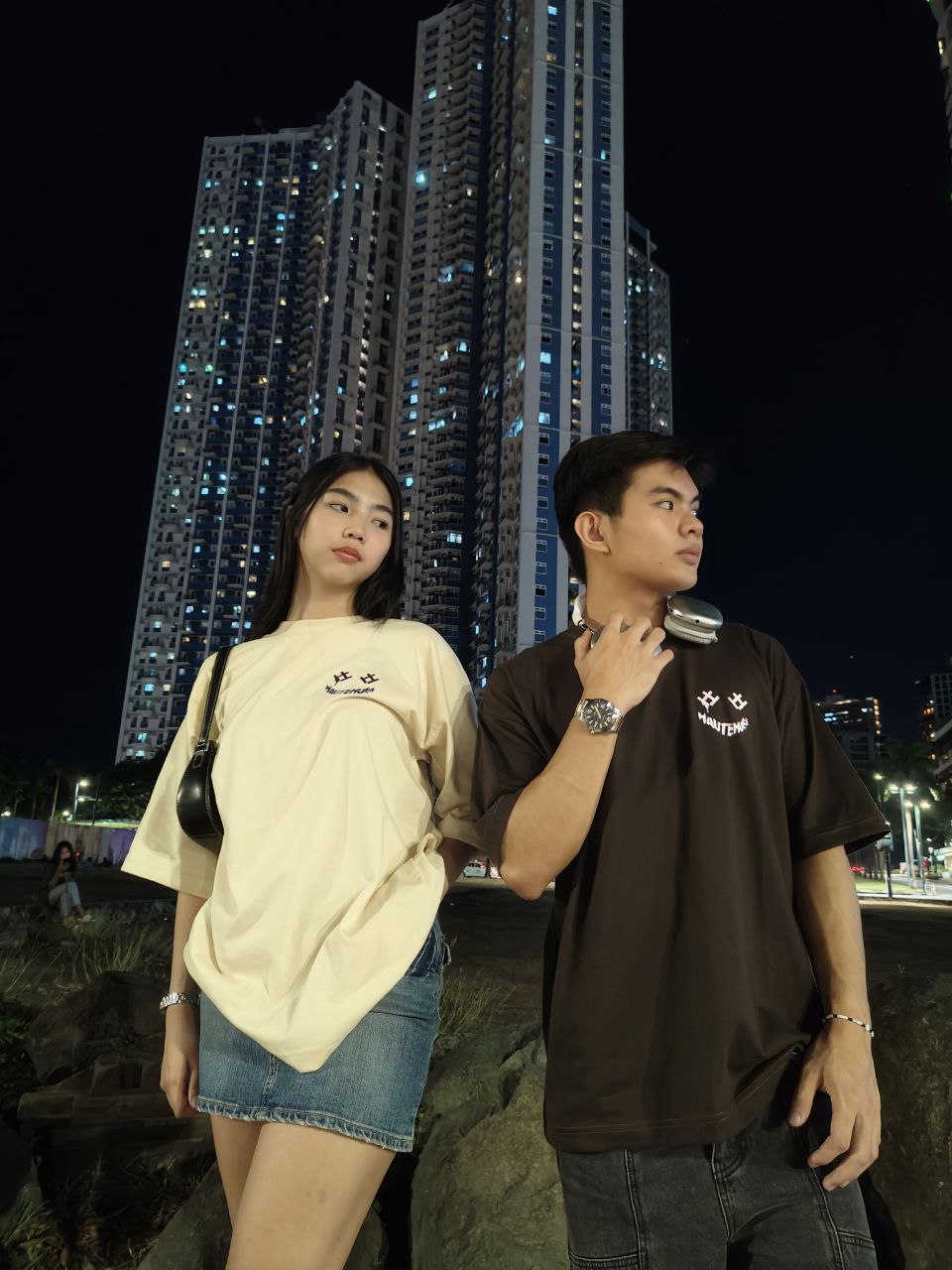 Haute Hues Smiley Oversized Logo Tee